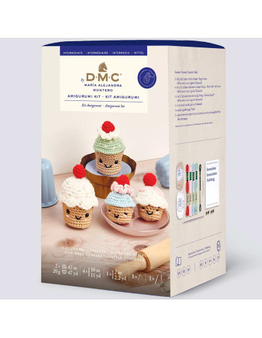 Amigurumi-Set - Kirsch-Cupcakes