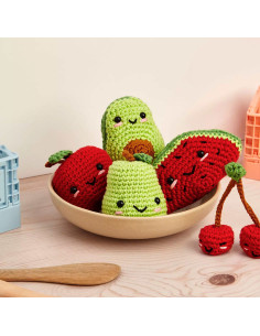 Amigurumi-Set - Unsere Freunde, die Früchte