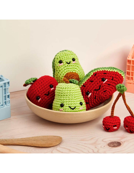 Amigurumi-Set - Unsere Freunde, die Früchte