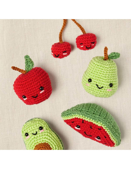 Amigurumi-Set - Unsere Freunde, die Früchte