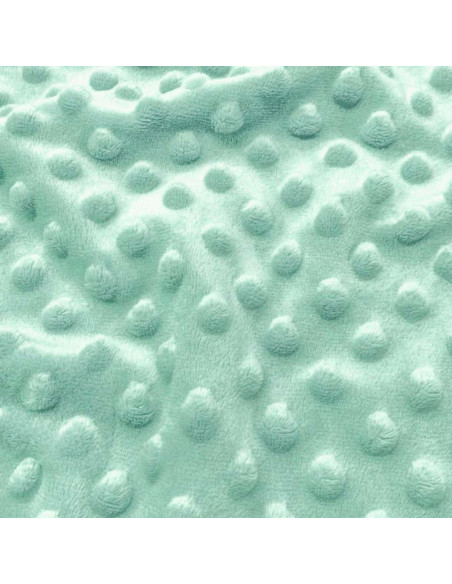 Minky-Stoff mit Punkten - Celadon