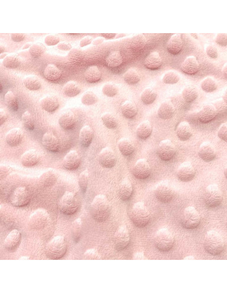 Gepunkteter Minky-Stoff - Rosa