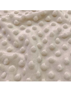 Gepunkteter Minky-Stoff - Taupe