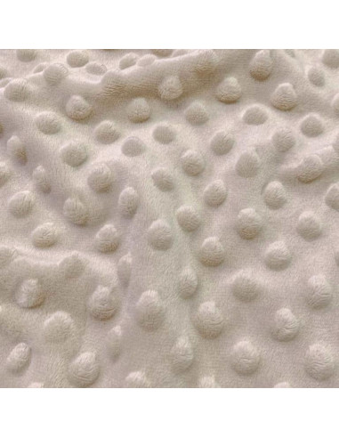 Gepunkteter Minky-Stoff - Taupe