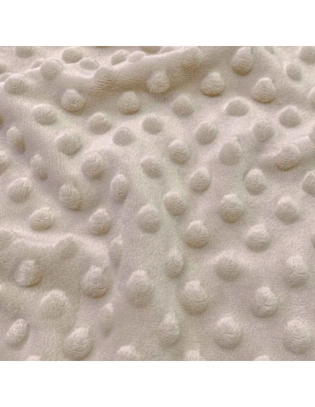 Gepunkteter Minky-Stoff - Taupe