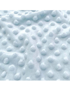 Minky-Stoff mit Punkten - Himmelblau