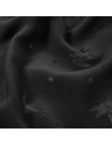 Jacquardstoff aus Viskose Streli Schwarz - Églantine & Zoé