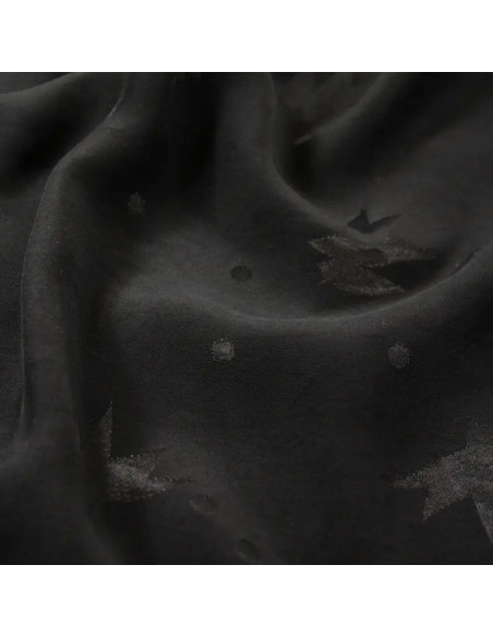 Jacquardstoff aus Viskose Streli Schwarz - Églantine & Zoé