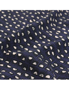 Viskosestoff Dam Blau Indigo - Églantine & Zoé