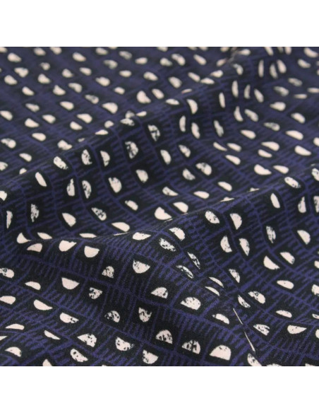 Viskosestoff Dam Blau Indigo - Églantine & Zoé