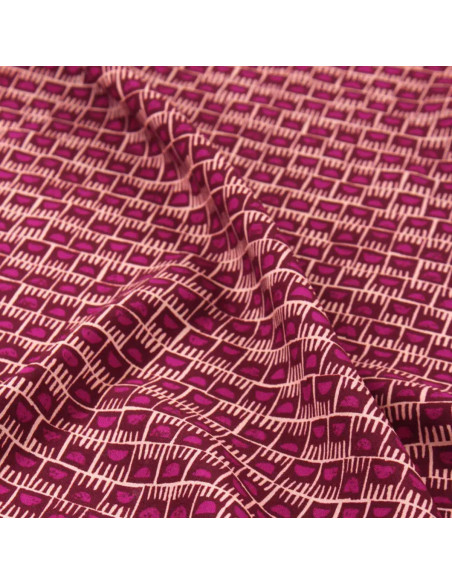 Viskosestoff Dam Rose Magenta - Églantine & Zoé