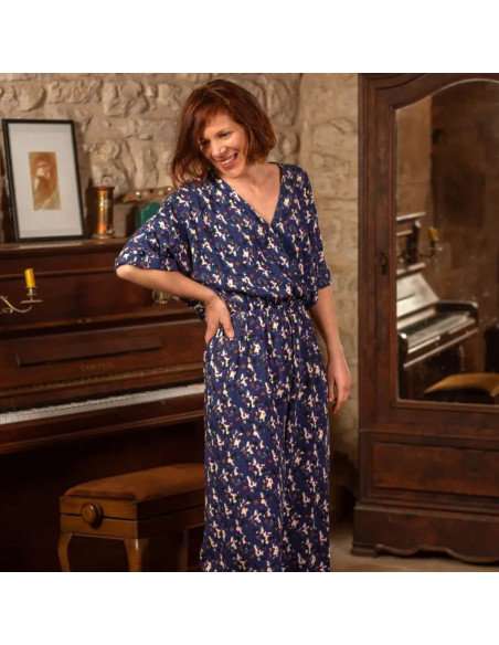 Viskosestoff Edel Blau Atlantik - Églantine & Zoé