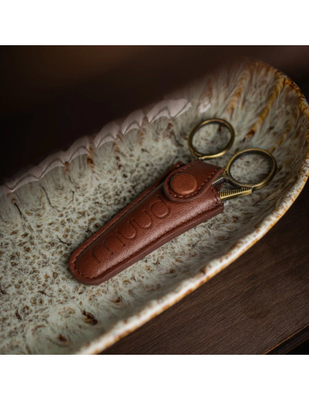 Leder-Schutzhülle für Stickschere Muud Espoo - Rich Brown