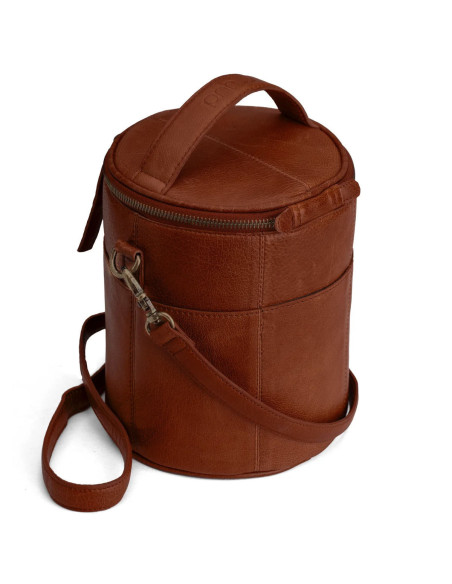 Leder-Aufbewahrungstasche für Strickarbeiten Muud Saturn Limited Edition - Rich Brown