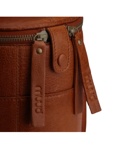 Leder-Aufbewahrungstasche für Strickarbeiten Muud Saturn Limited Edition - Rich Brown
