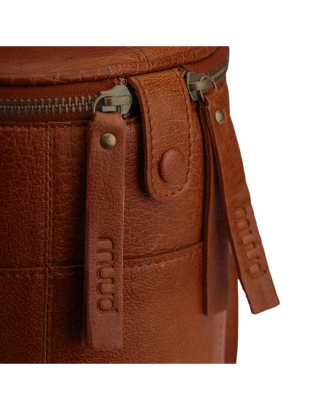 Leder-Aufbewahrungstasche für Strickarbeiten Muud Saturn Limited Edition - Rich Brown