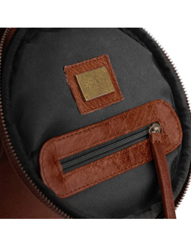 Leder-Aufbewahrungstasche für Strickarbeiten Muud Saturn Limited Edition - Rich Brown