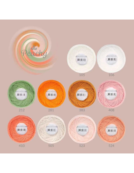 Set mit 10 Knäueln Scheepjes Candy Floss Perlgarn Nr. 10 - Peachy