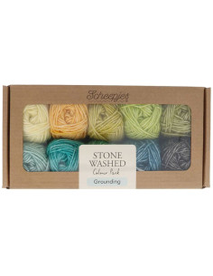 Set mit 10 Knäueln Scheepjes Stone Washed Colour Pack - Grounding