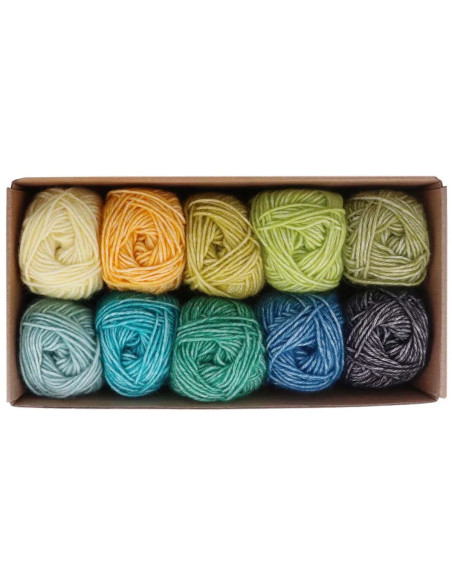 Set mit 10 Knäueln Scheepjes Stone Washed Colour Pack - Grounding