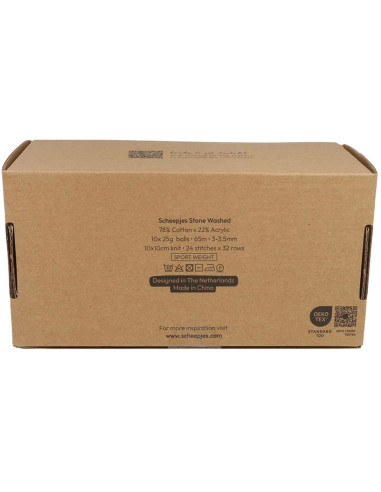 Set mit 10 Knäueln Scheepjes Stone Washed Colour Pack - Grounding