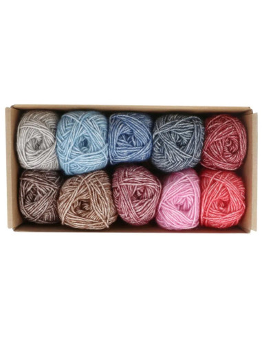 Set mit 10 Knäueln Scheepjes Stone Washed Colour Pack - Aura