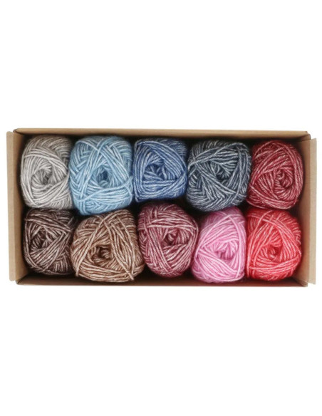 Set mit 10 Knäueln Scheepjes Stone Washed Colour Pack - Aura