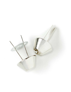 Satz von 4 Gleitern für Taschen 15 mm - Silber 2