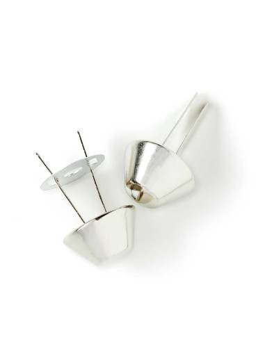 Satz von 4 Gleitern für Taschen 15 mm - Silber