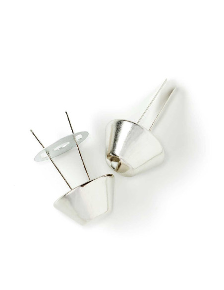 Satz von 4 Gleitern für Taschen 15 mm - Silber