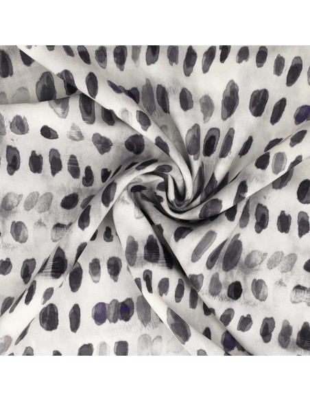 Viskosestoff - Schwarz-weißer Dotty