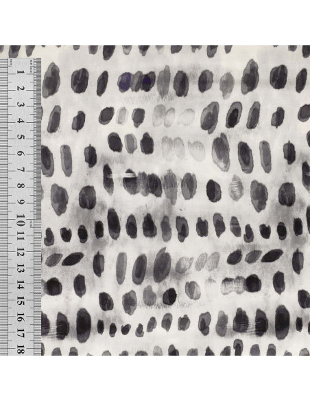 Viskosestoff - Schwarz-weißer Dotty