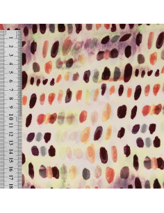 Viskosestoff - Dotty Orange 2