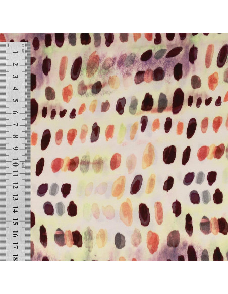 Viskosestoff - Dotty Orange