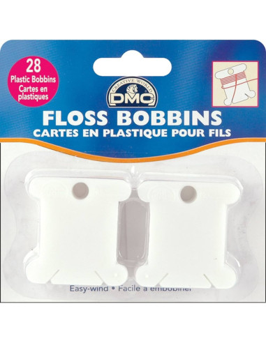 Satz von 28 Plastikkarten für DMC-Stickgarn