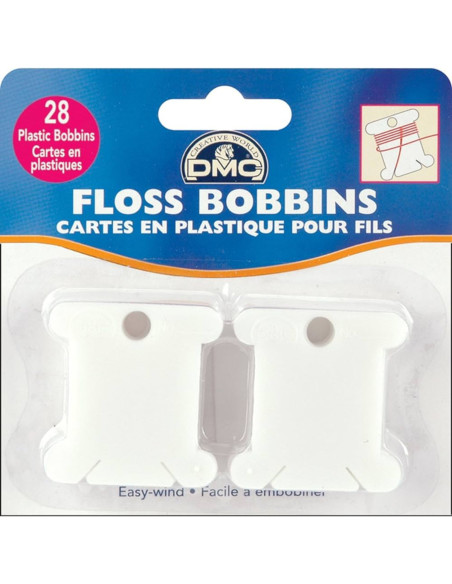 Satz von 28 Plastikkarten für DMC-Stickgarn