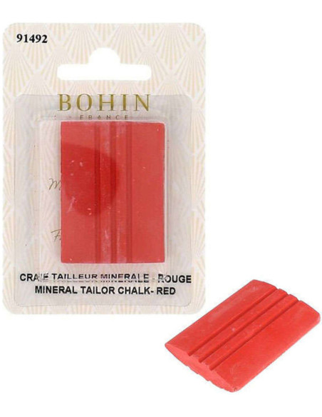 Roter mineralischer Schneiderkreideblock Bohin