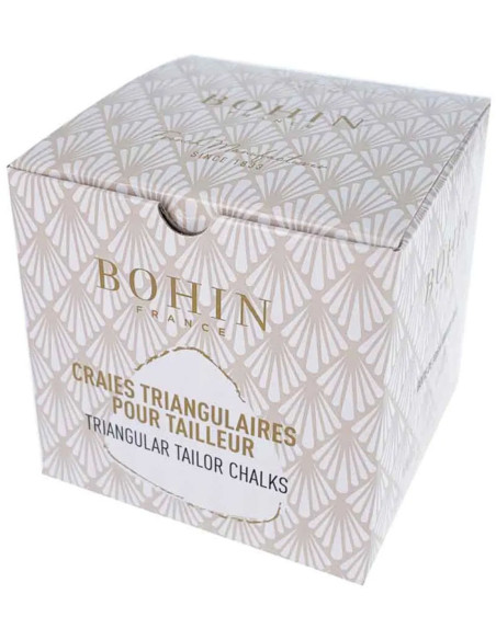 Schachtel mit 10 weißen dreieckigen Kreiden von Bohin