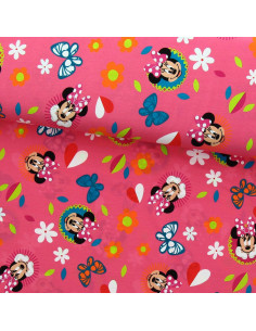 Minnie-Jersey-Stoff - Schmetterling und Herz