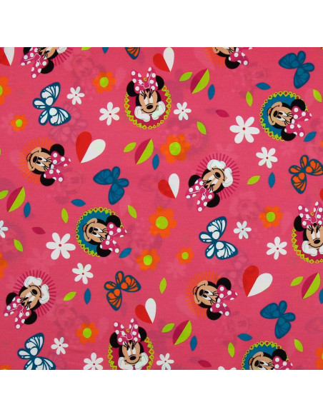 Minnie-Jersey-Stoff - Schmetterling und Herz