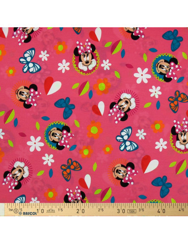 Minnie-Jersey-Stoff - Schmetterling und Herz