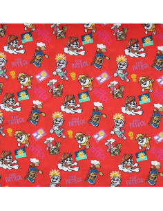Jersey-Stoff Paw Patrol - Sonne auf orangefarbenem Hintergrund 2