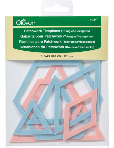Patchwork-Schablonen - Dreieck und Sechseck