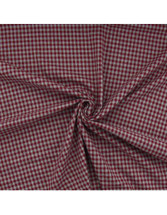 Kariertes Flanellgewebe - Bordeaux