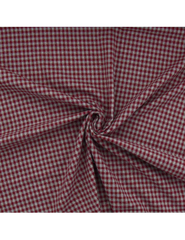 Kariertes Flanellgewebe - Bordeaux