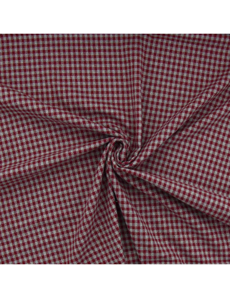 Kariertes Flanellgewebe - Bordeaux