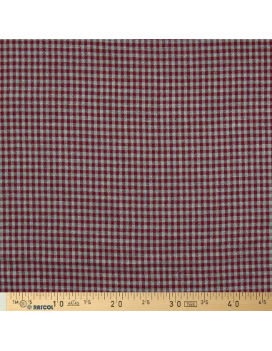 Kariertes Flanellgewebe - Bordeaux