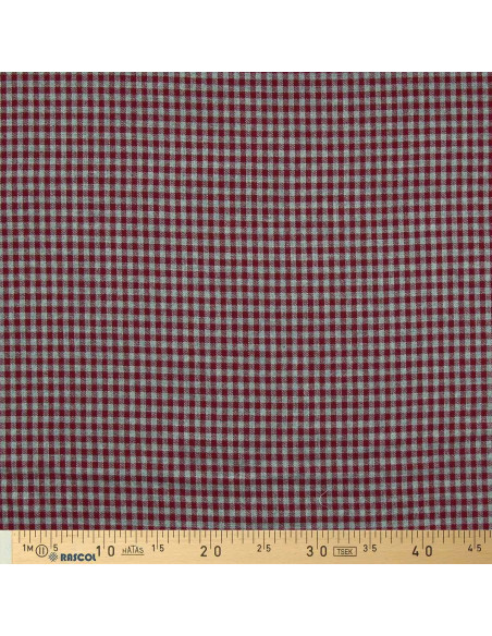 Kariertes Flanellgewebe - Bordeaux