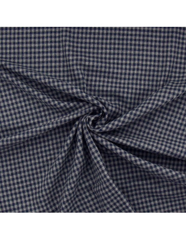 Kariertes Flanellgewebe - Blau