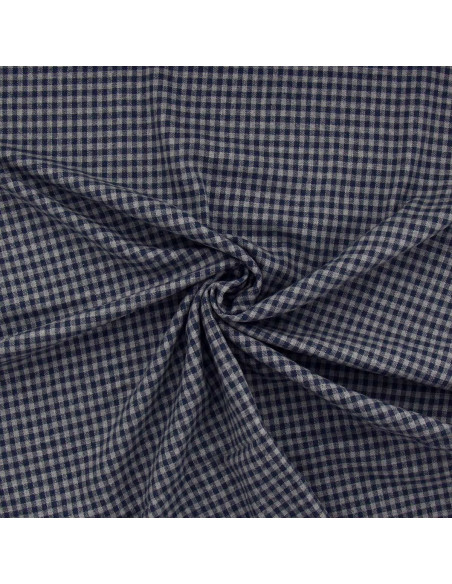 Kariertes Flanellgewebe - Blau